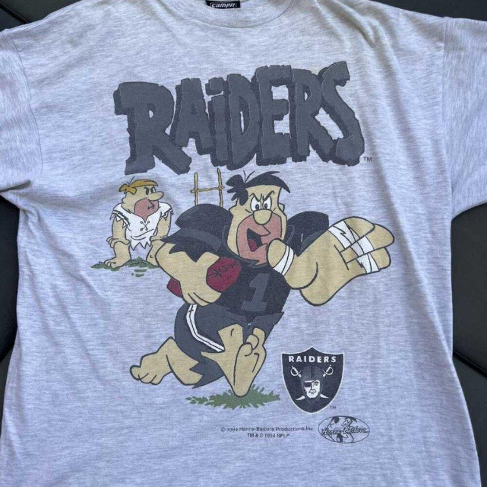 1994 Flintstones Los Angeles Raiders Campri T Shirt